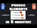 Learn CSS pseudo-elements in 5 minutes! ✔