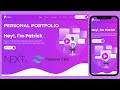 Build Personal Portfolio Website Using Next.js & Tailwind CSS | Personal Portfolio In Next.js