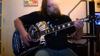 Testing my acoustic Peavey Jack Daniels guitar won on facebook