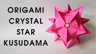 Origami CRYSTAL STAR KUSUDAMA by Denver Lawson | How to make a paper kusudama
