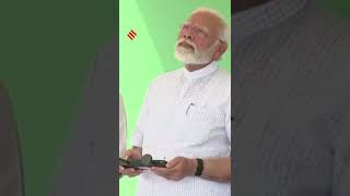 PM Narendra Modi Flies Drone During Bharat Drone Mahotsav 2022| Shorts
