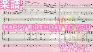 【四重奏】Happy  birthday to you【楽譜】