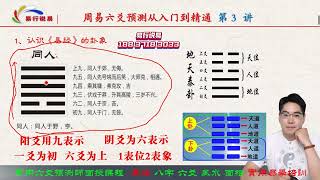 三小时学会周易六爻预测，六爻占卜从入门到精通 第3讲易 经的卦象与六爻的卦象，易行说易主讲