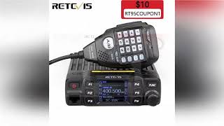 RETEVIS RT95 Car Radio with Screen Ham Car Mobile Radio Station Autoradio Two-way Radio 25W VHF UHF