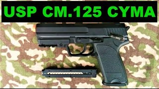 REVIEW AIRSOFT - AEP USP CM.125 CYMA [PT-BR]