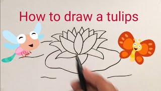 How to draw a tulips in minutes
