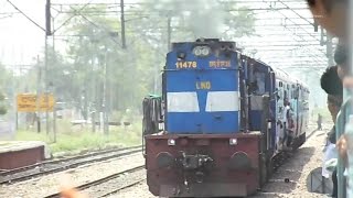 Curious Passengers Watching 6 Coacher Nauchandi Exp. Overtaking Delhi-Saharanpur Pass. At Tapri Jn.