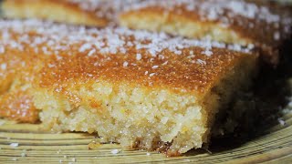 Turkish-Style Revani Semolina Cake Steeped in Syrup  | cooking asmr