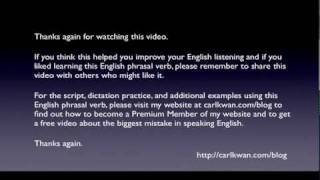 English phrasal verbs & listening: Add up to [VIDEO]