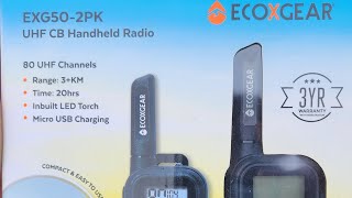 ECO X GEAR - EXG50 UHF CB RADIO REVIEW