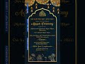 aqiqah ceremony invitation video for muslim family in english language with arch frame design 2794