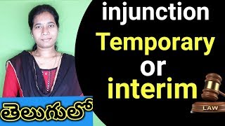 what is injunction in cpc law temporary or interim injunction meaning in telugu