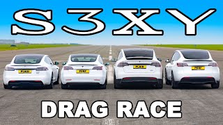 Every Tesla DRAG RACE