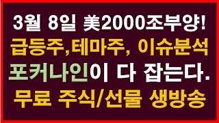 ■3월 8일 돈버는 주식생방송중.급등주/테마주/이슈분석/국내선물/실전매매/해외선물/리딩클럽/주식교육