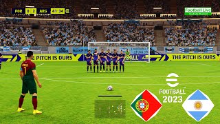 eFootball 2023 | Portugal vs Argentina | Ronaldo Free Kick Goal | Messi vs Ronaldo | World Cup 2022