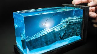 TITANIC WRECK discovered by submarine DIORAMA/ How to make/ DIY