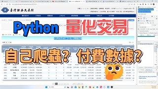 python量化交易: 爬蟲or買數據?