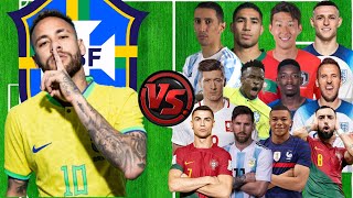 Neymar VS 2022 World Cup Legends 😯🔥(Messi, Ronaldo Mbappe, Vinicius, Hakimi, Lewandowski)