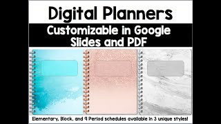 Digital Teacher Planner Tutorial | Google Slides Format