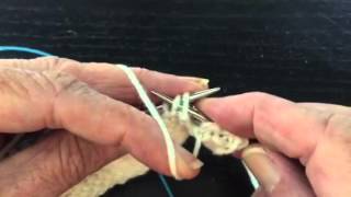 How to Decrease - P2tog (Purl two together) Continental Style
