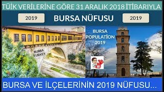 Bursa Nüfusu 2019, Bursa ve İlçelerinin Nüfusu (Güncel),  Bursa (TURKEY) Population 2019