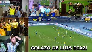 GOLAZO de LUIS DIAZ vs BRASIL - MULTIREACCION de HINCHAS