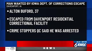 Crime Stoppers Solved: Man was wanted by Iowa Department of Corrections for escape