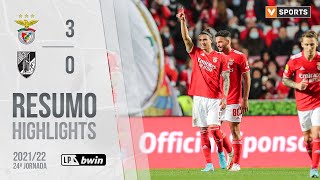 Highlights | Resumo: Benfica 3-0 Vitória SC (Liga 21/22 #24)