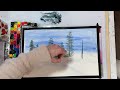 how to paint a snowy broken fence ~ watercolour tutorial for beginners