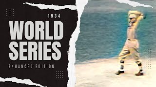 1934 World Series Game 1 - AI-Enhanced \u0026 Colorized with Radio Play-by-Play