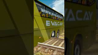 scania evacay bus on rail track #shorts