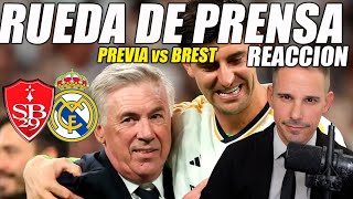 REACCION A LA RUEDA DE PRENSA DE ANCELOTTI Y COURTOIS EN LA PREVIA DEL BREST-REAL MADRID