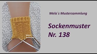 Sockenmuster Nr. 138 - Strickmuster in Runden stricken / Socks knitting pattern