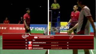 SF (Session 1) - MD - Ko S.H./Yoo Y.S vs M. Ahsan/B. Septano - Yonex BWF World Champs '11