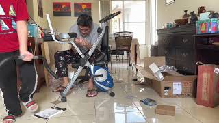 How to assemble an Xterra Fitness FB350 Folding Exercise Bike silver.
