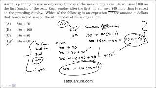 SAT math practice question: Arithmetic Sequences