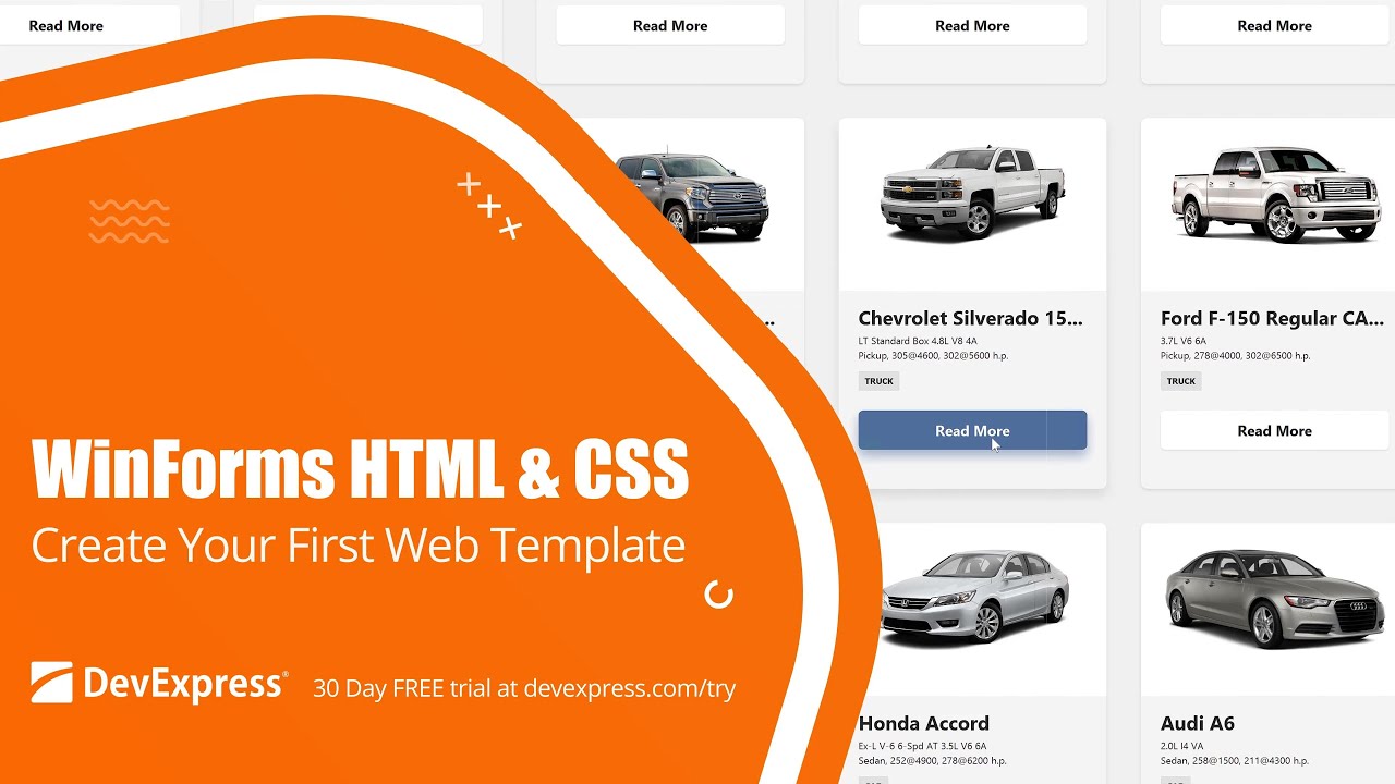 WinForms HTML CSS: Create Your First Template Using DevExpress. - YouTube