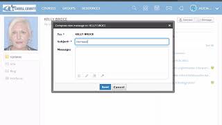How to send a message in Schoology.