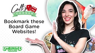 Useful Board Game Websites | Calli’s Corner