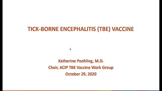 October 2020 ACIP Meeting - Tick-borne Encephalitis Vaccine