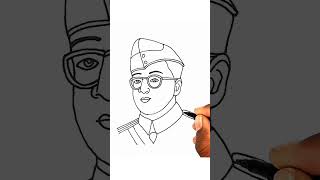 Netaji Subhas Chandra bose drawing - #shorts #netaji #netajisubhaschandrabose #drawing #leader