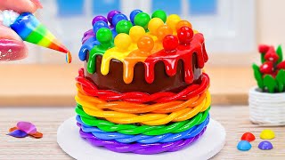Melted Chocolate Rainbow Cake 🍫 Overflowing with Sweetness & Colorful Delight ✨🌈🍰 SoYummy
