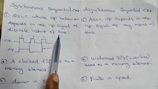 Difference between synchronous sequential & Asynchronous sequential logic circuits
