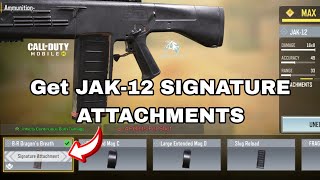 How to Get FREE JAK-12 SIGNATURE ATTACHMENTS | Gameplay Cod Mobile 2024