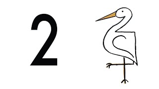 How to turn 1-5 numbers in cartoon birds easy | Easy Cartoon Drawing