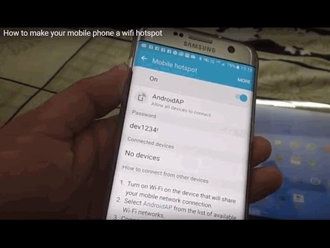 How to make your mobile phone a wifi hotspot How to make your mobile phone a wifi hotspot