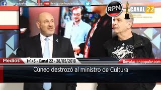 Cúneo destrozó al ministro de cultura por el video desagradable de la \