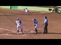 2017 10 26 女子プロ野球　兵庫vs京都　京都フローラ　泉由希菜　レフト線2点タイムリー2ベースヒット