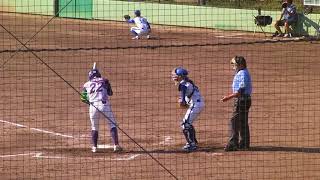 2017/10/26 女子プロ野球　兵庫VS京都　京都フローラ　泉由希菜　レフト線2点タイムリー2ベースヒット