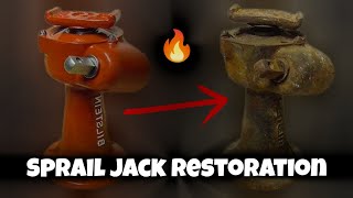 Restoring a very old, super rusty and dirty german spiral jack. It's 1930s old, it can lift 2500kg.